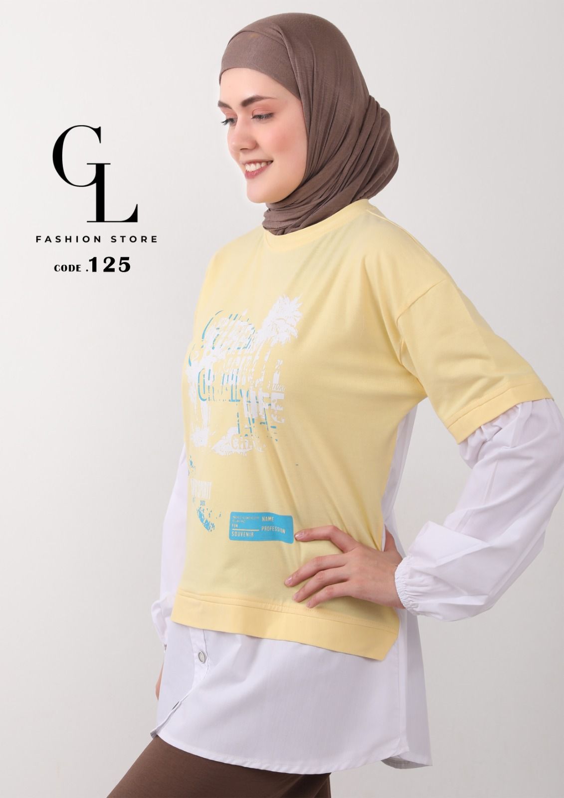 شميز قطن مع سينجل ليكرا