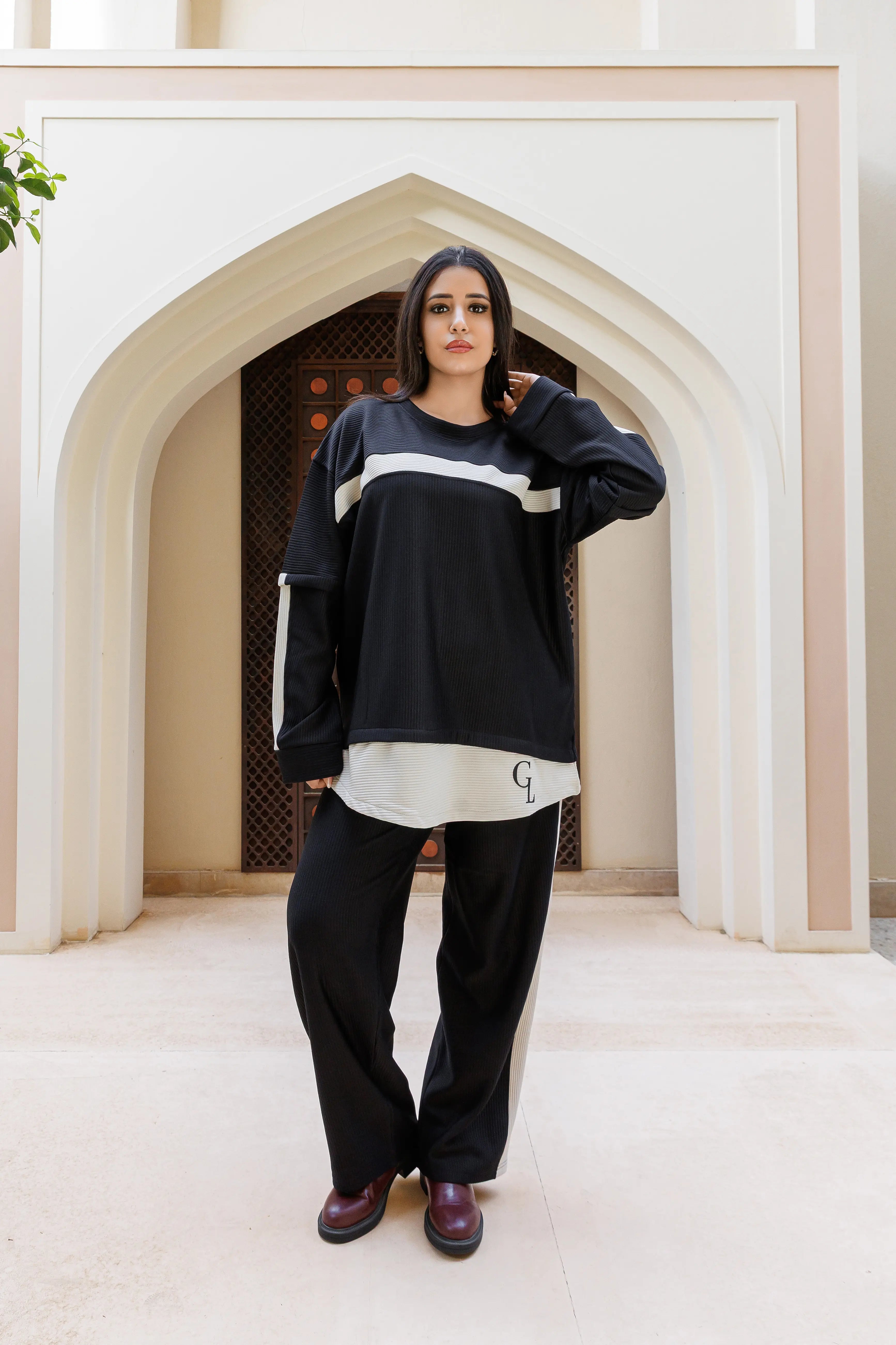 Ribbed Tracksuit Set (Hoodie + Pants)