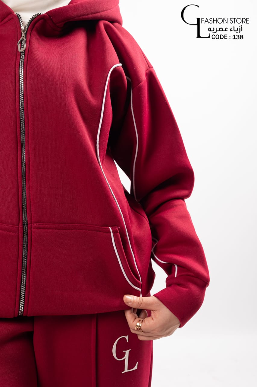 Heavy Cotton Melton Tracksuit Set (Hoodie + Pants) – 138