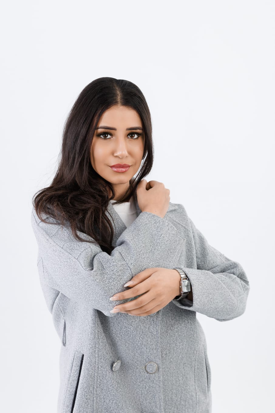 Long Double-Breasted Wool Jacket – 117