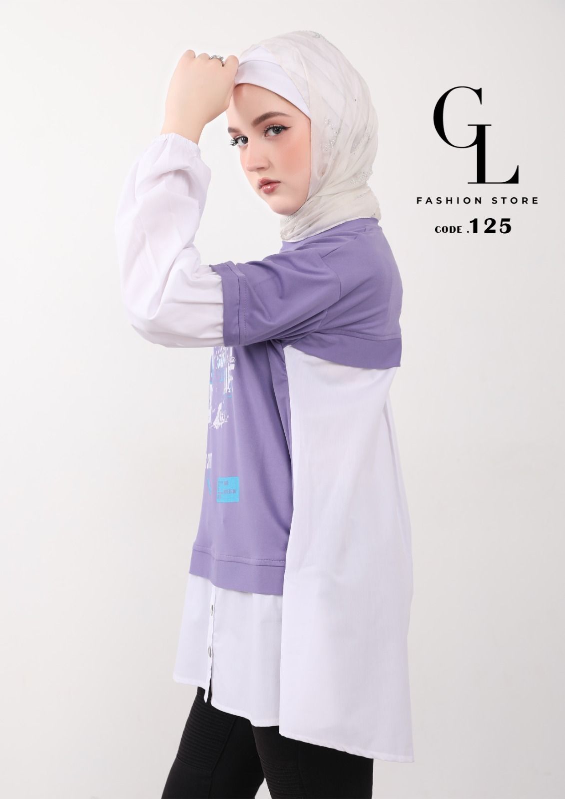 شميز قطن مع سينجل ليكرا