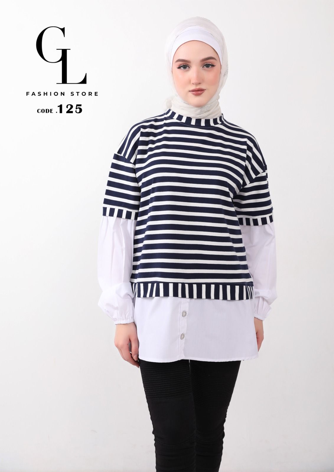 شميز قطن مع سينجل ليكرا