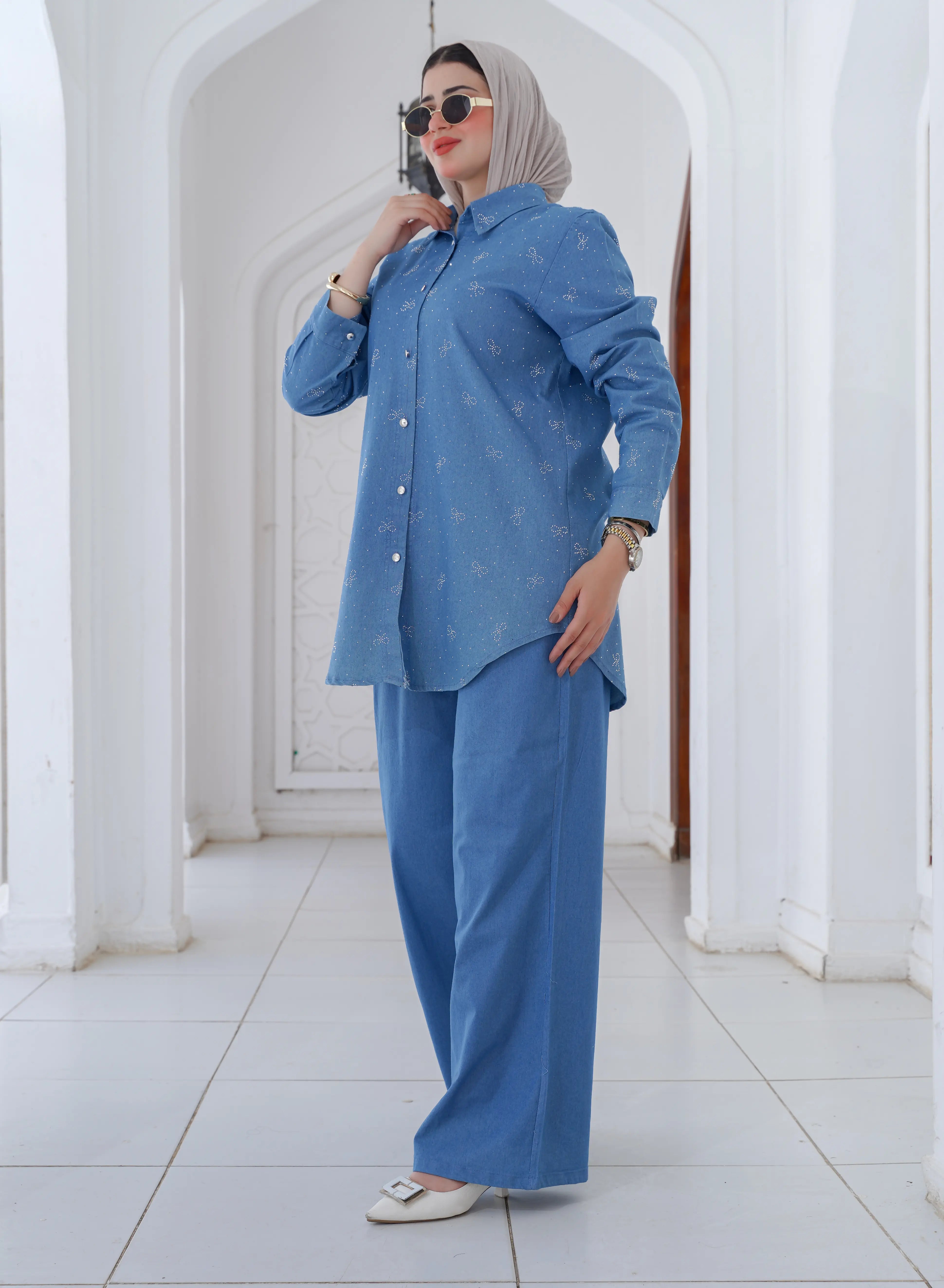 Cotton Jeans Suit Set